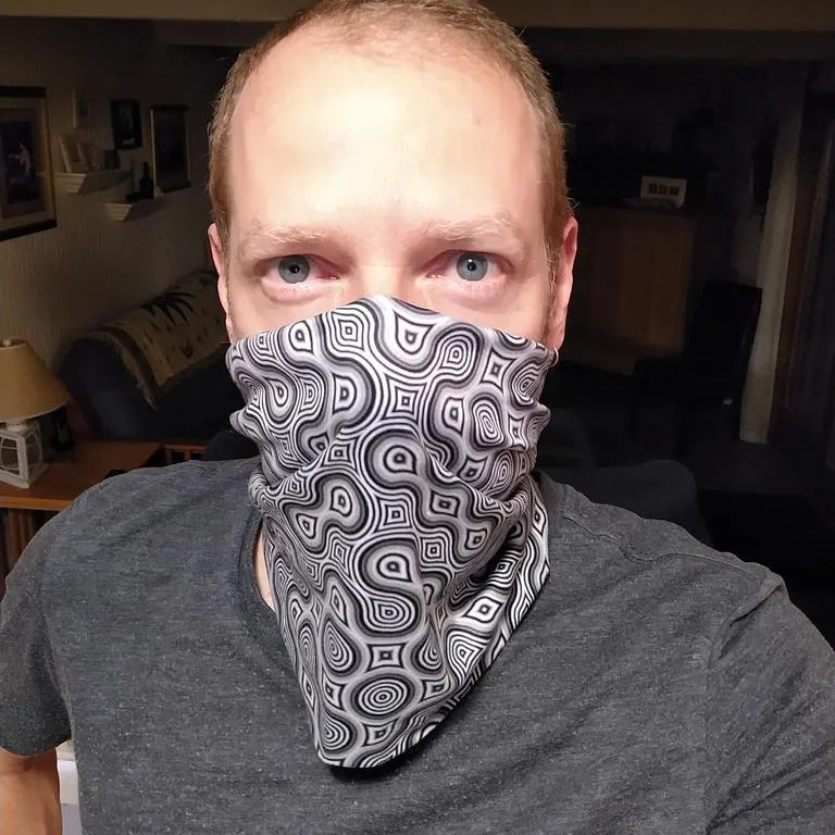 Psychedelic Neck-Gaiter (UV/RGB, Eco-Friendly, Unisex) | THUMBPRINT