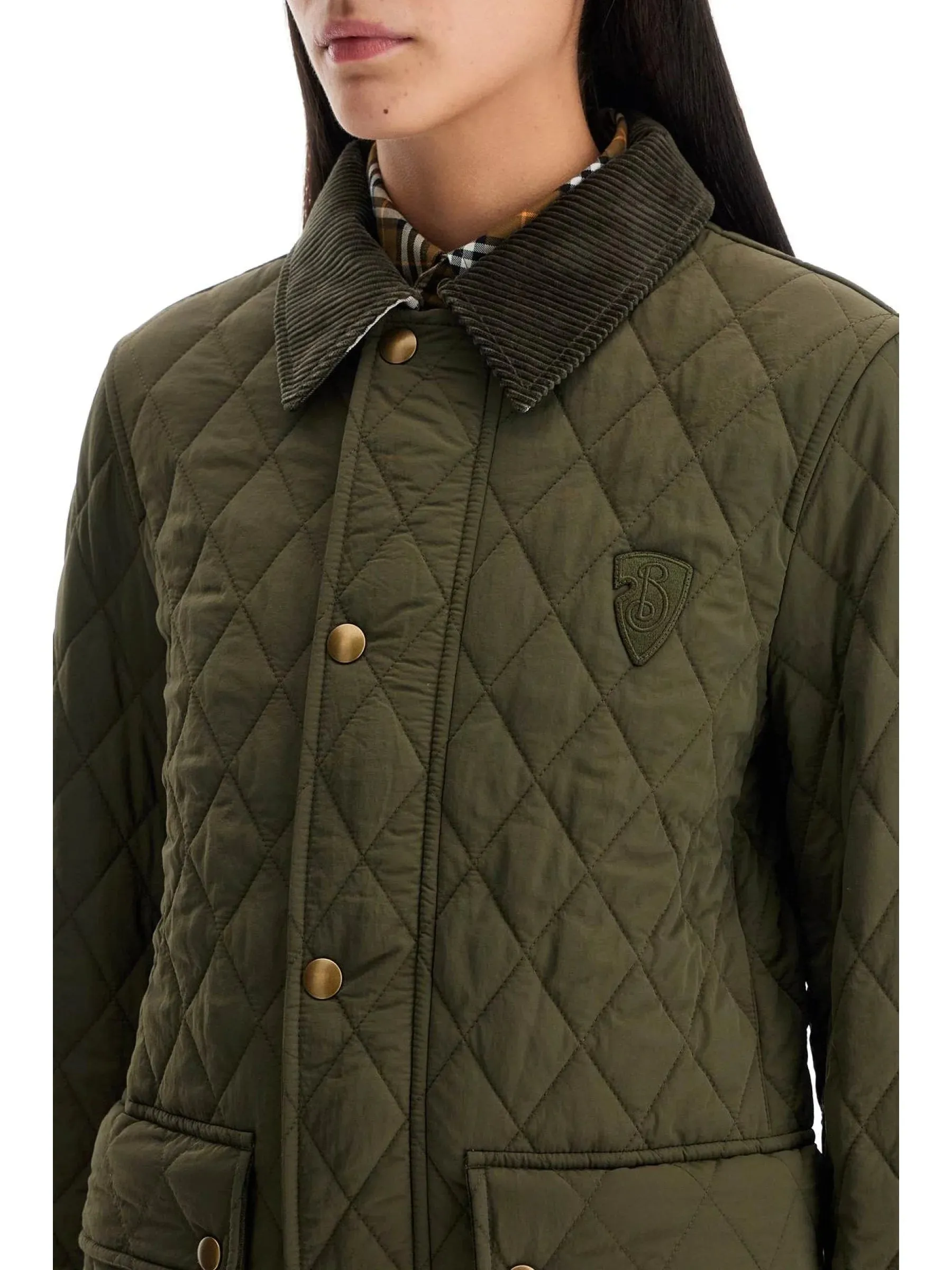 Quilted Diamond Corduroy Jacket