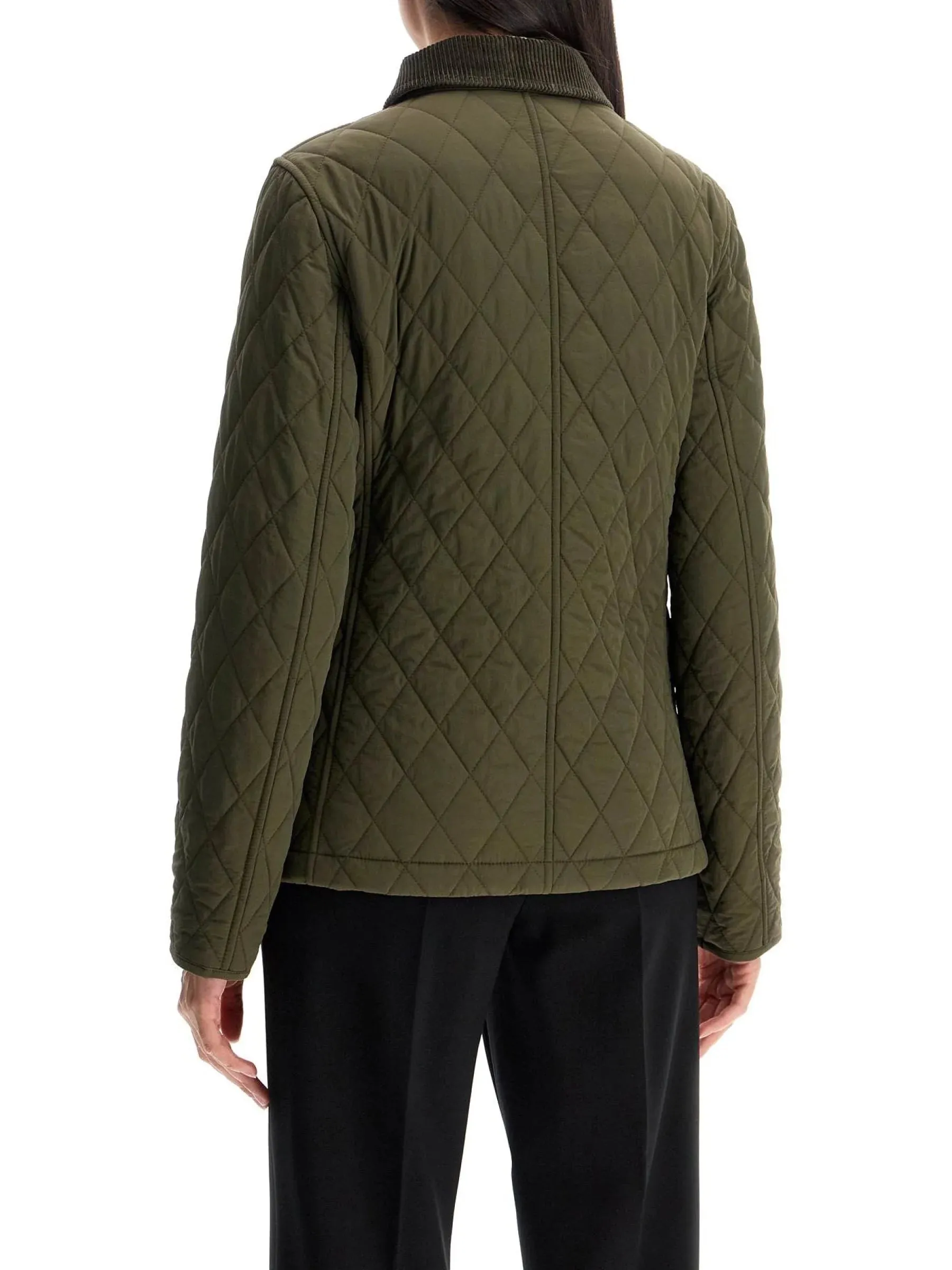 Quilted Diamond Corduroy Jacket