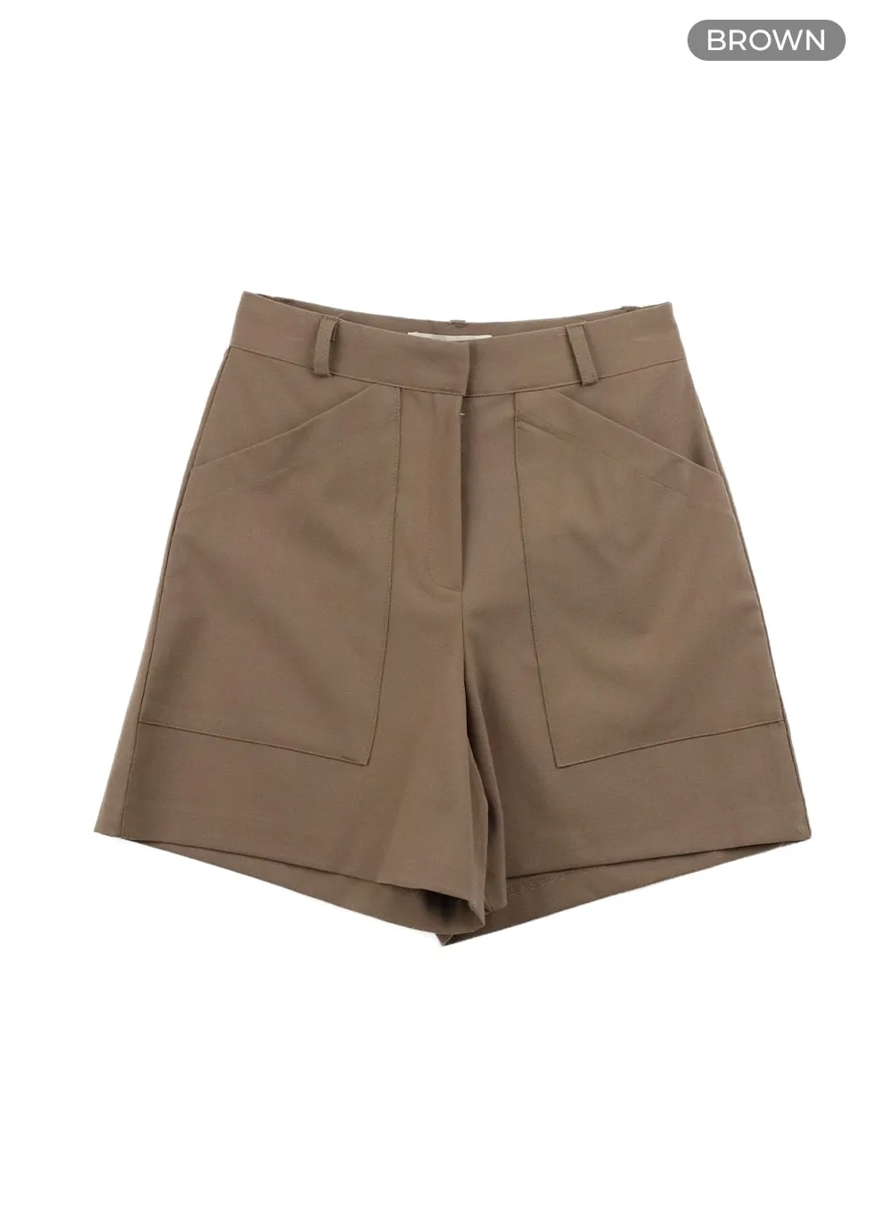 Solid Loose Fit Shorts OA429
