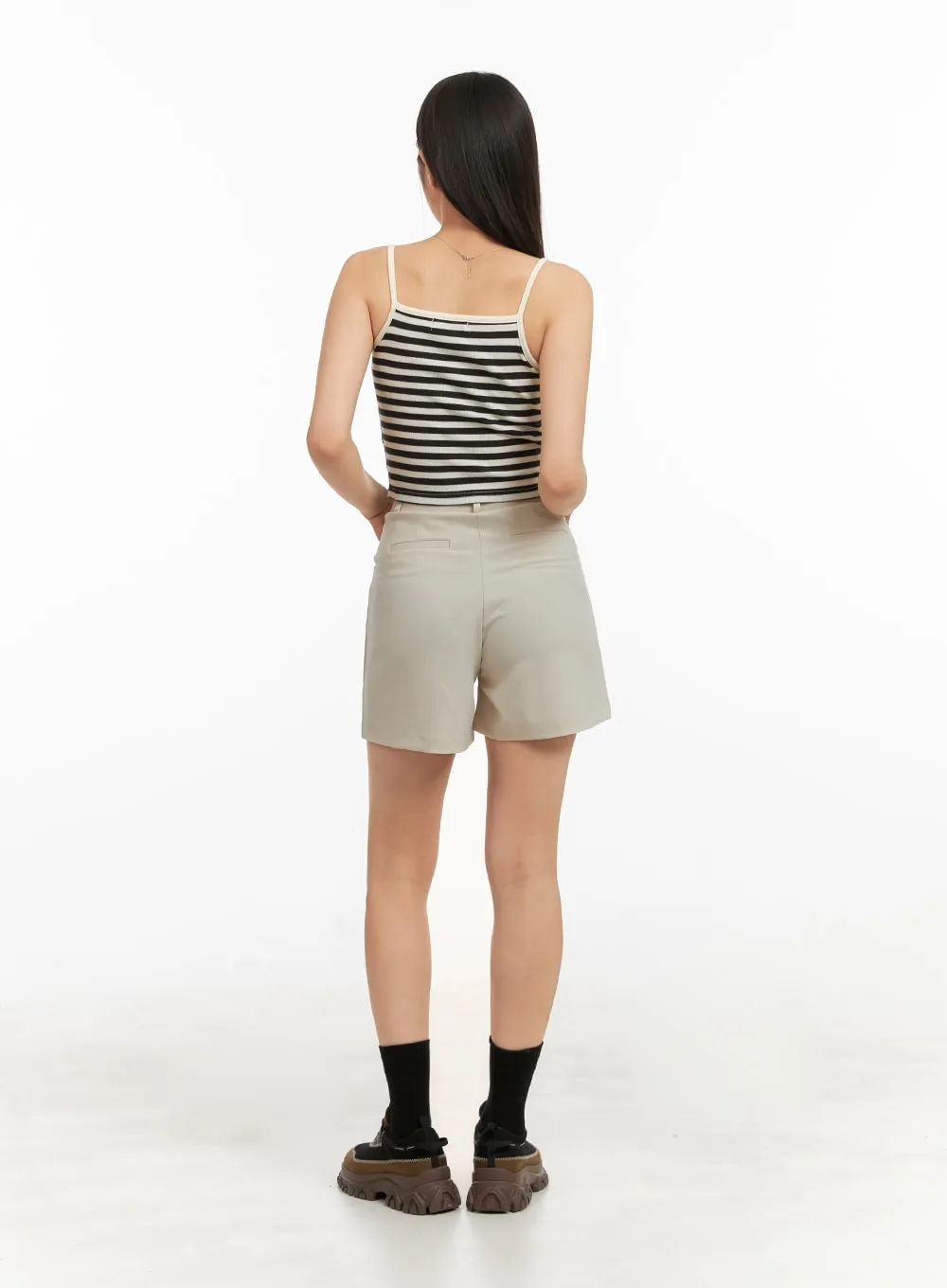 Solid Loose Fit Shorts OA429