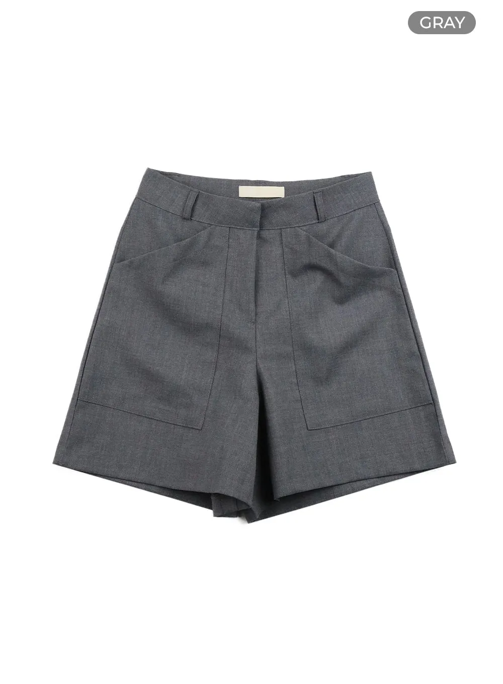Solid Loose Fit Shorts OA429