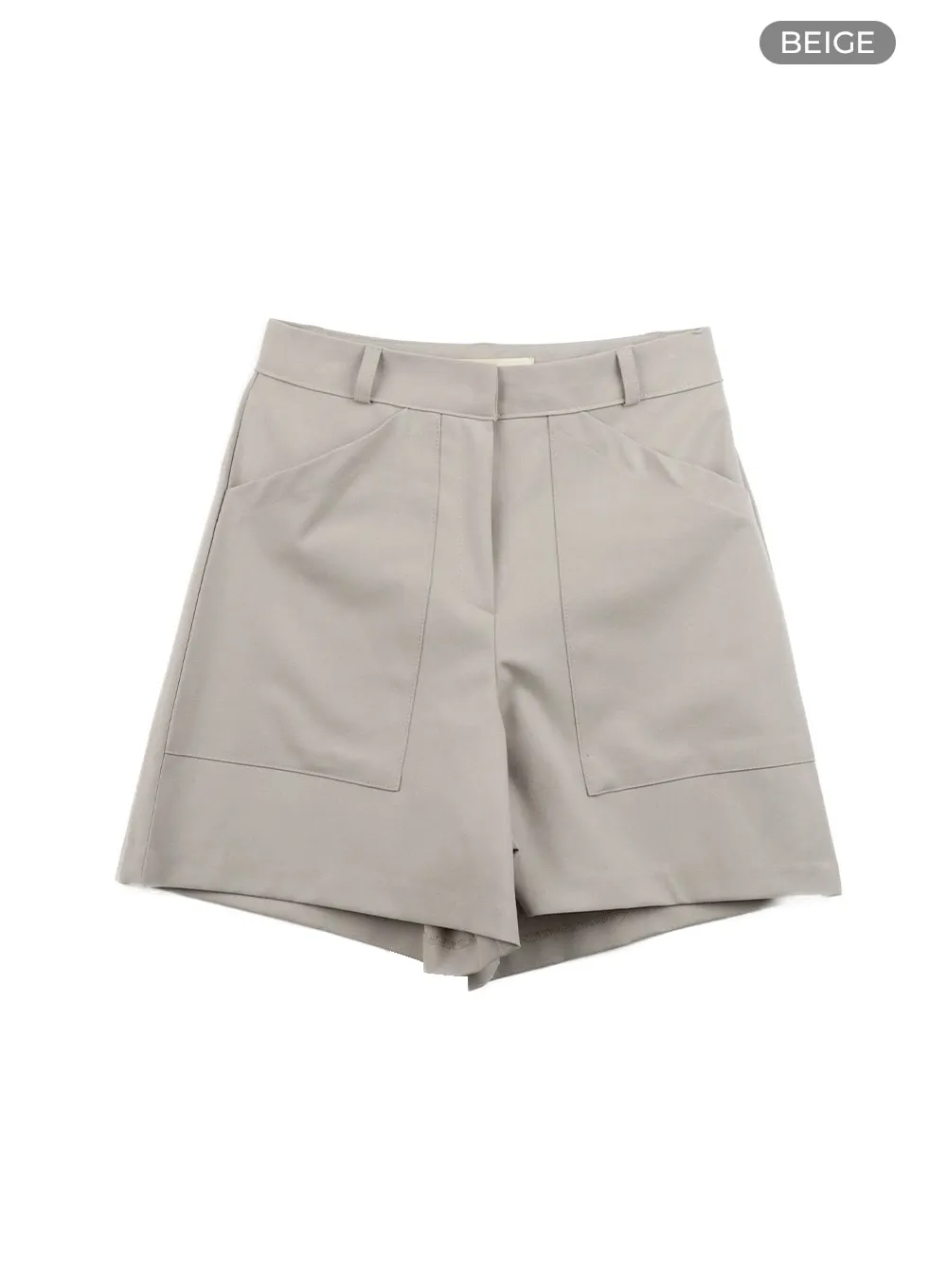 Solid Loose Fit Shorts OA429