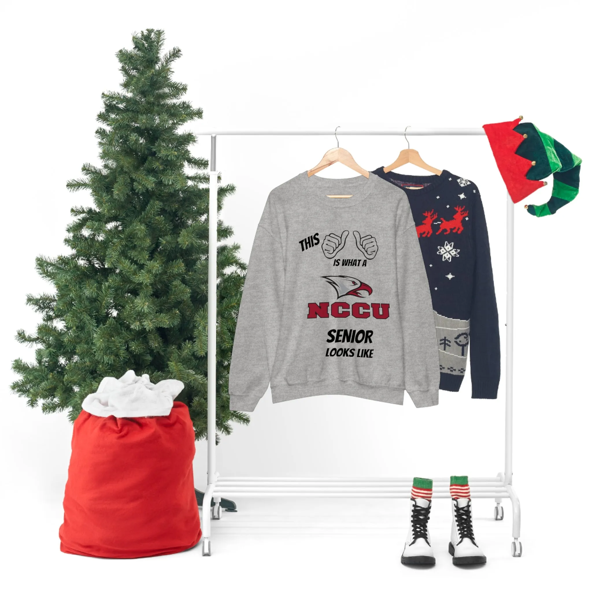 This Is What A NCCU Senior Looks Like Unisex Heavy Blend™ Crewneck Sweatshirt