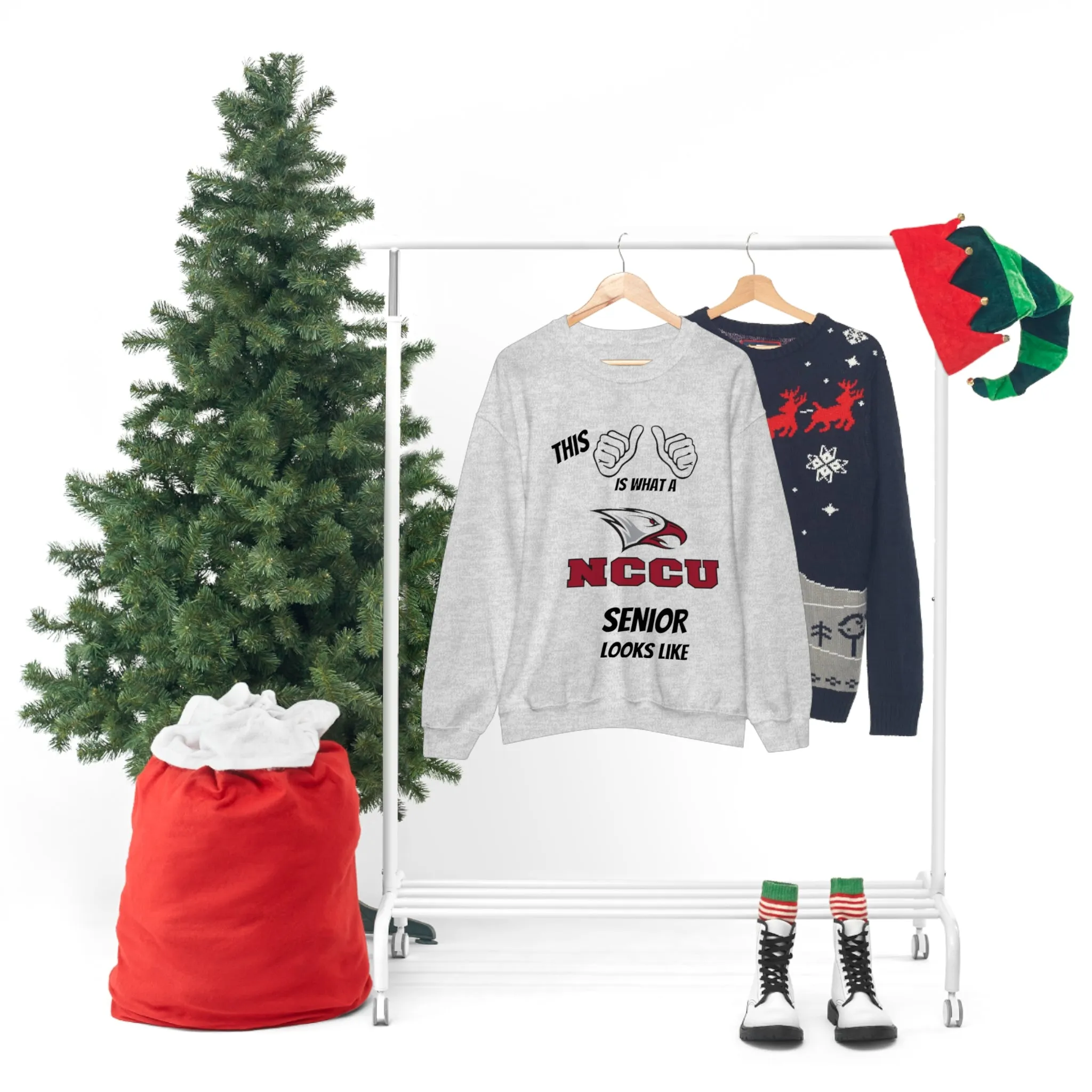 This Is What A NCCU Senior Looks Like Unisex Heavy Blend™ Crewneck Sweatshirt