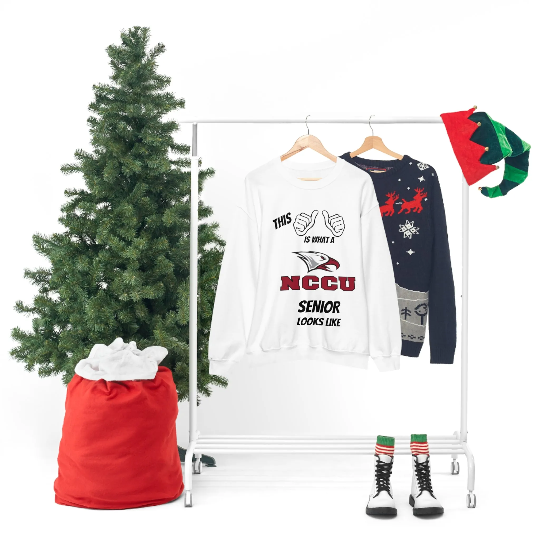 This Is What A NCCU Senior Looks Like Unisex Heavy Blend™ Crewneck Sweatshirt