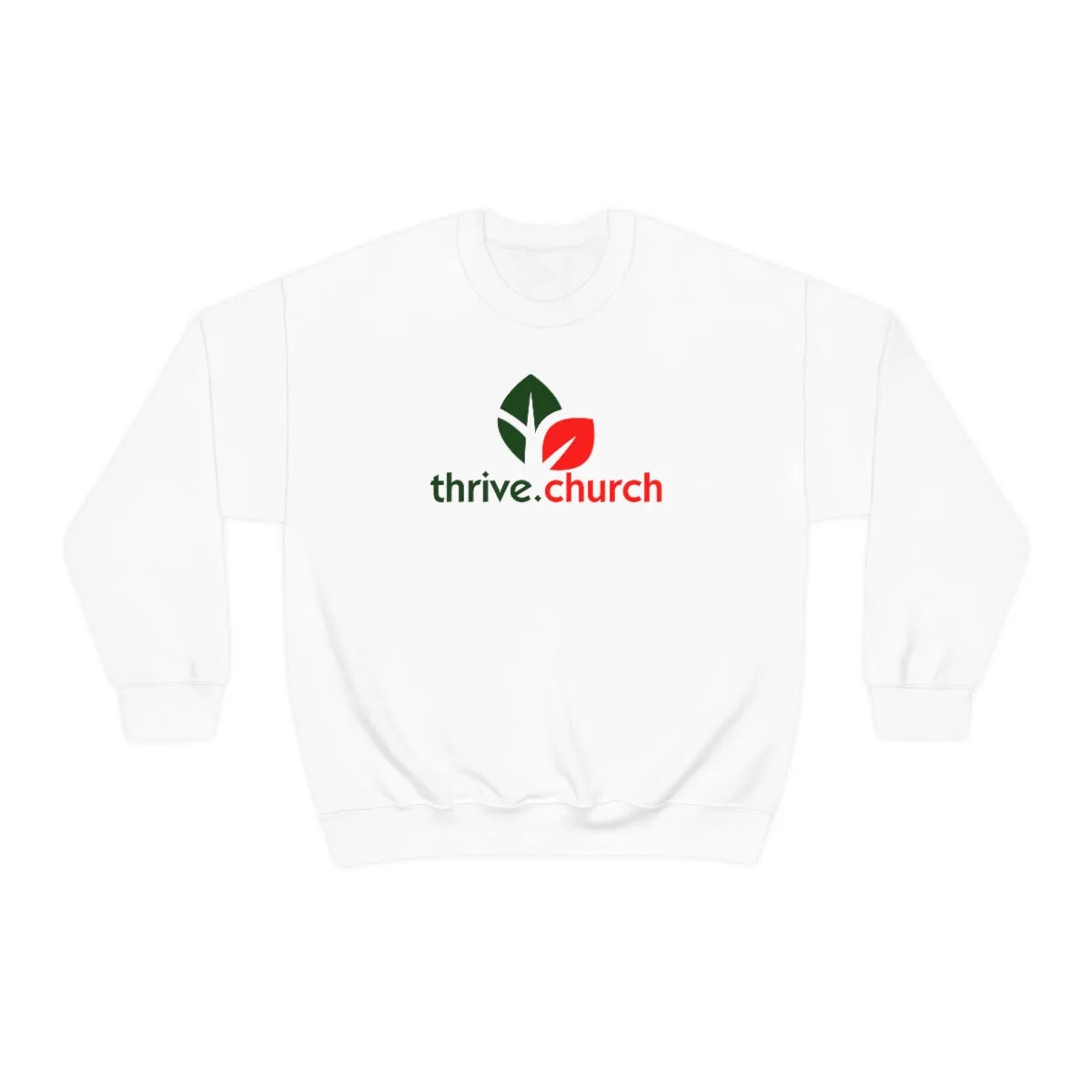Thrive Christmas Red & Green Logo Crewneck Sweatshirt