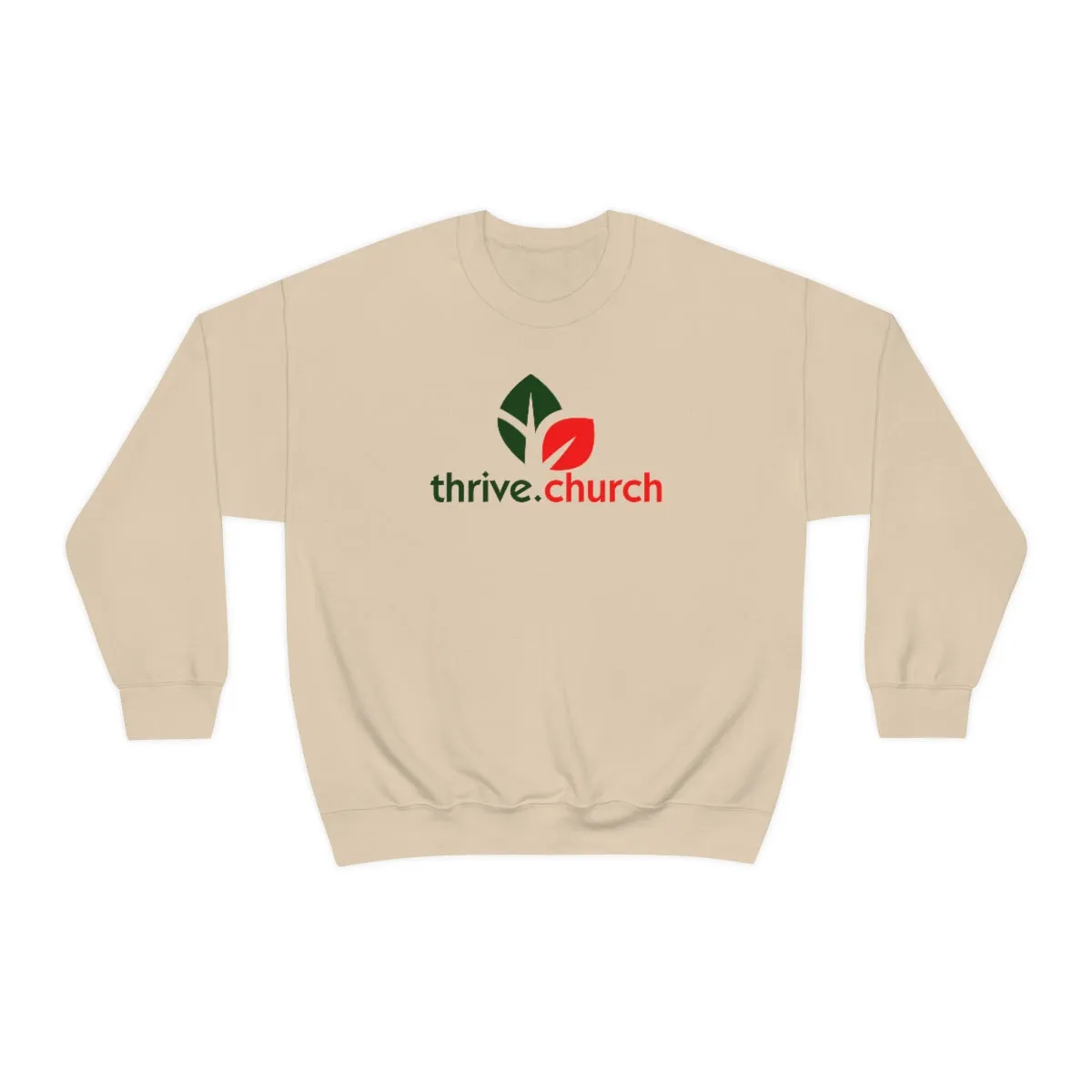 Thrive Christmas Red & Green Logo Crewneck Sweatshirt