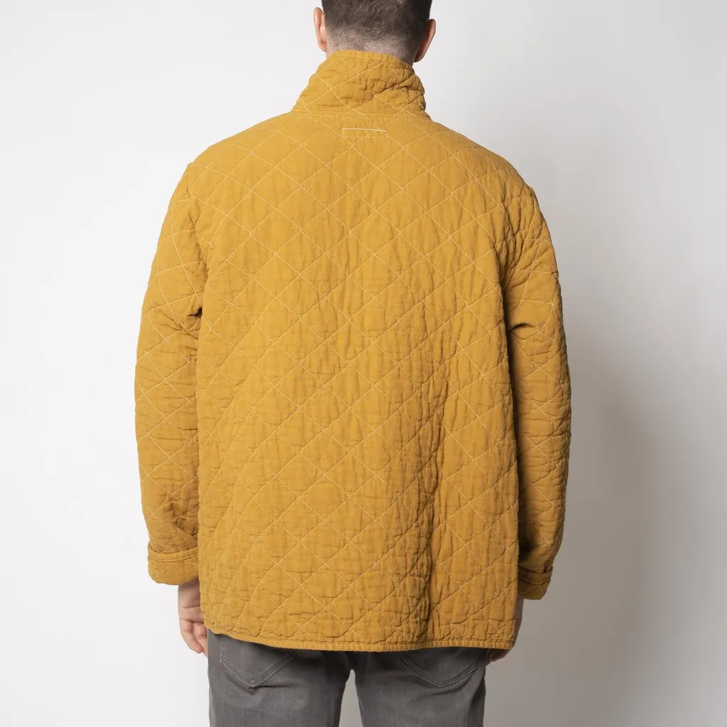 Utility Canvas Quilted Snap Unisex Jacket - Honey