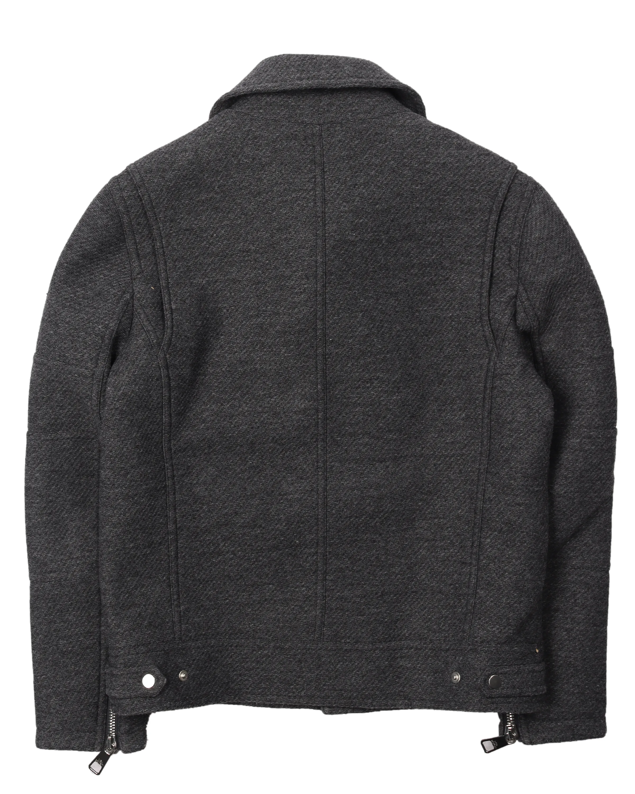 Virgin Wool Blend Biker Jacket