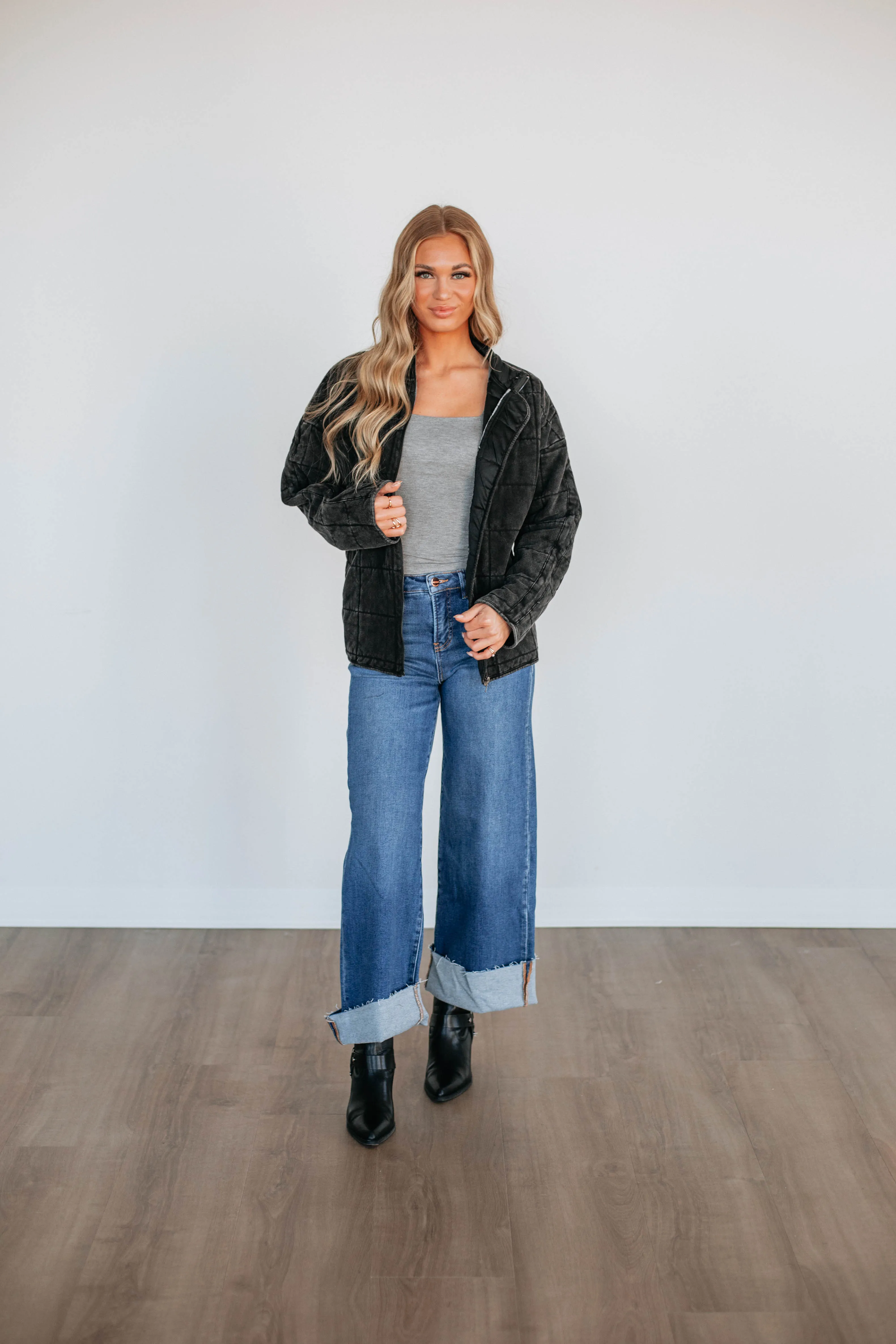 Winslie Quilted Jacket - Vintage Black