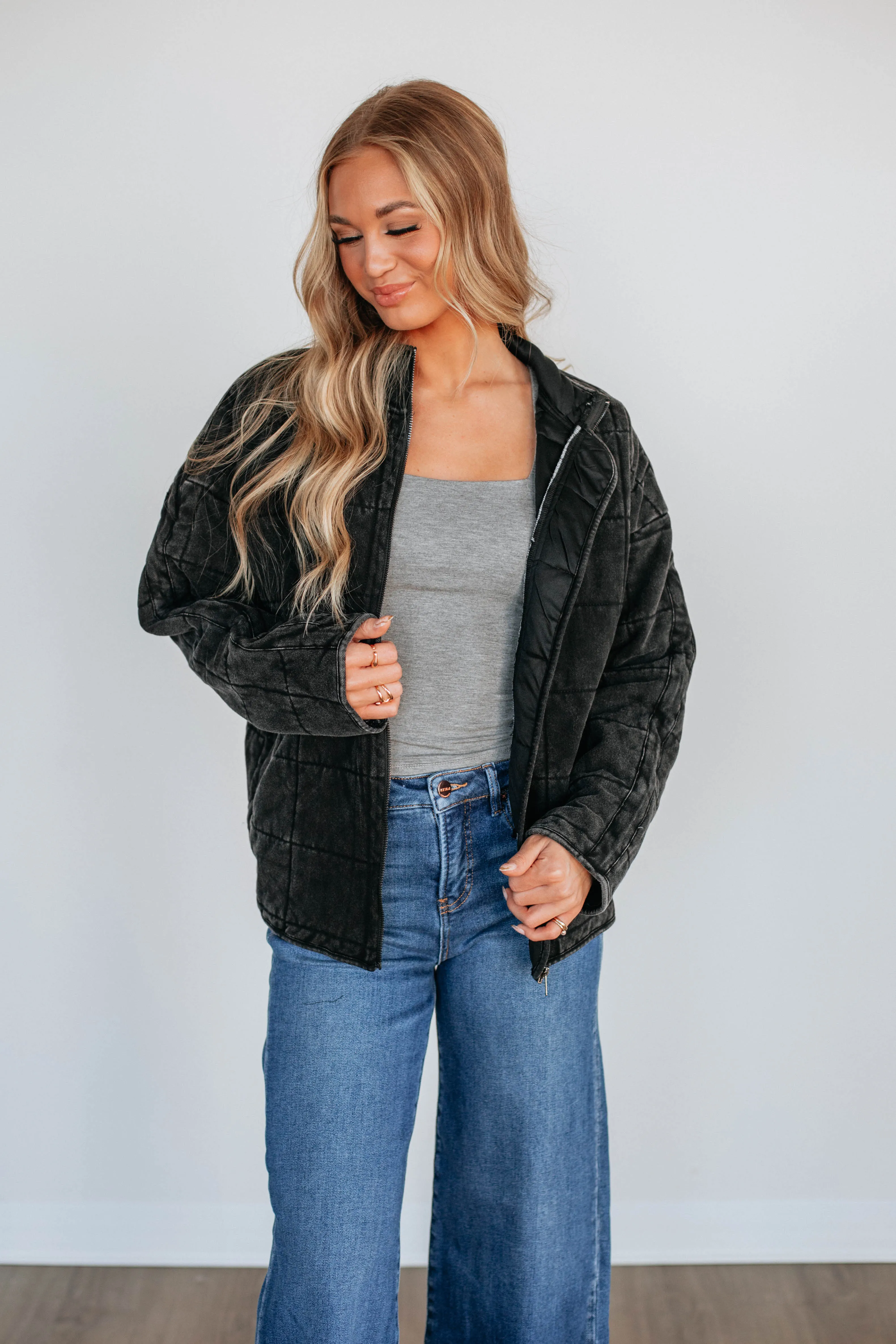 Winslie Quilted Jacket - Vintage Black