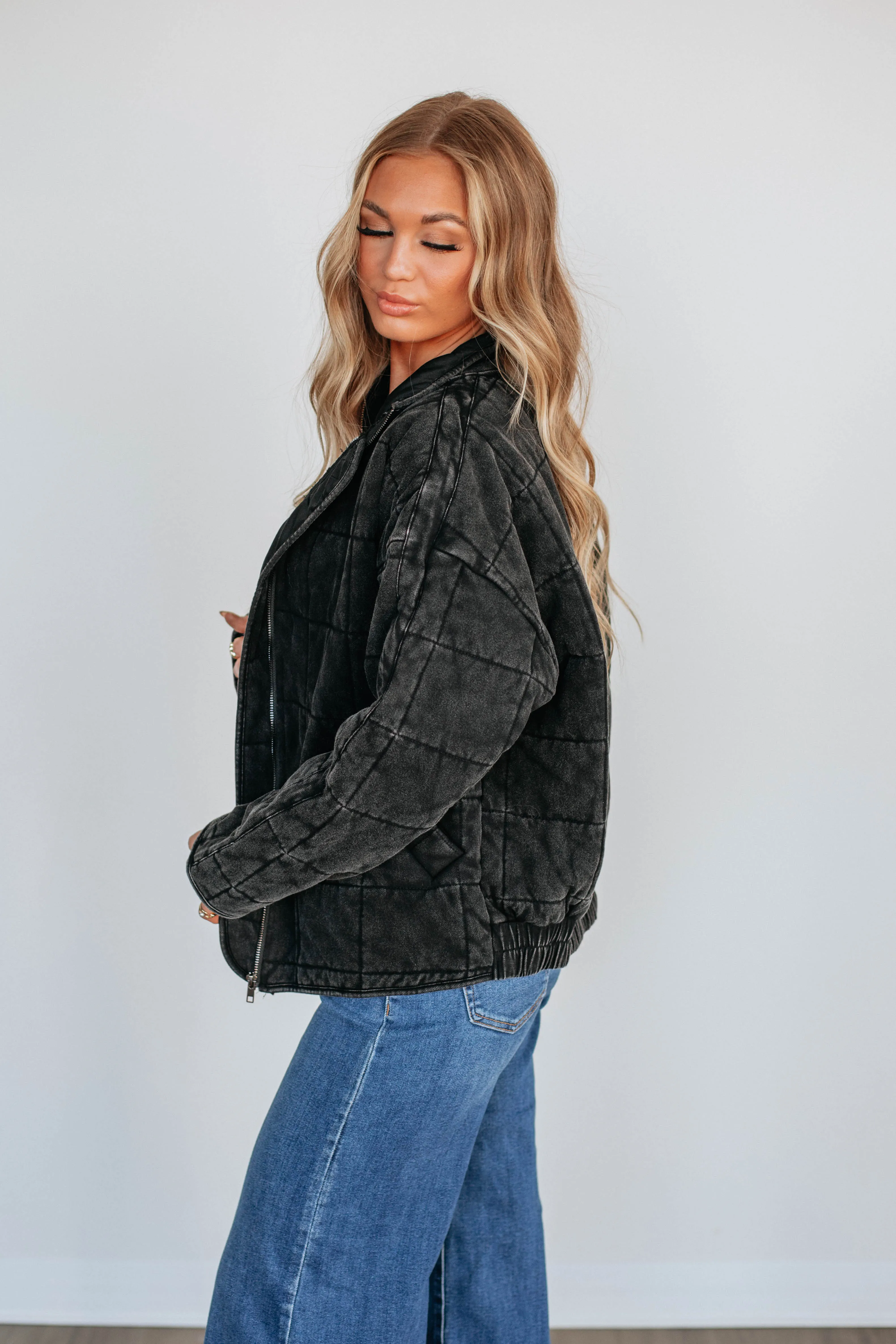 Winslie Quilted Jacket - Vintage Black
