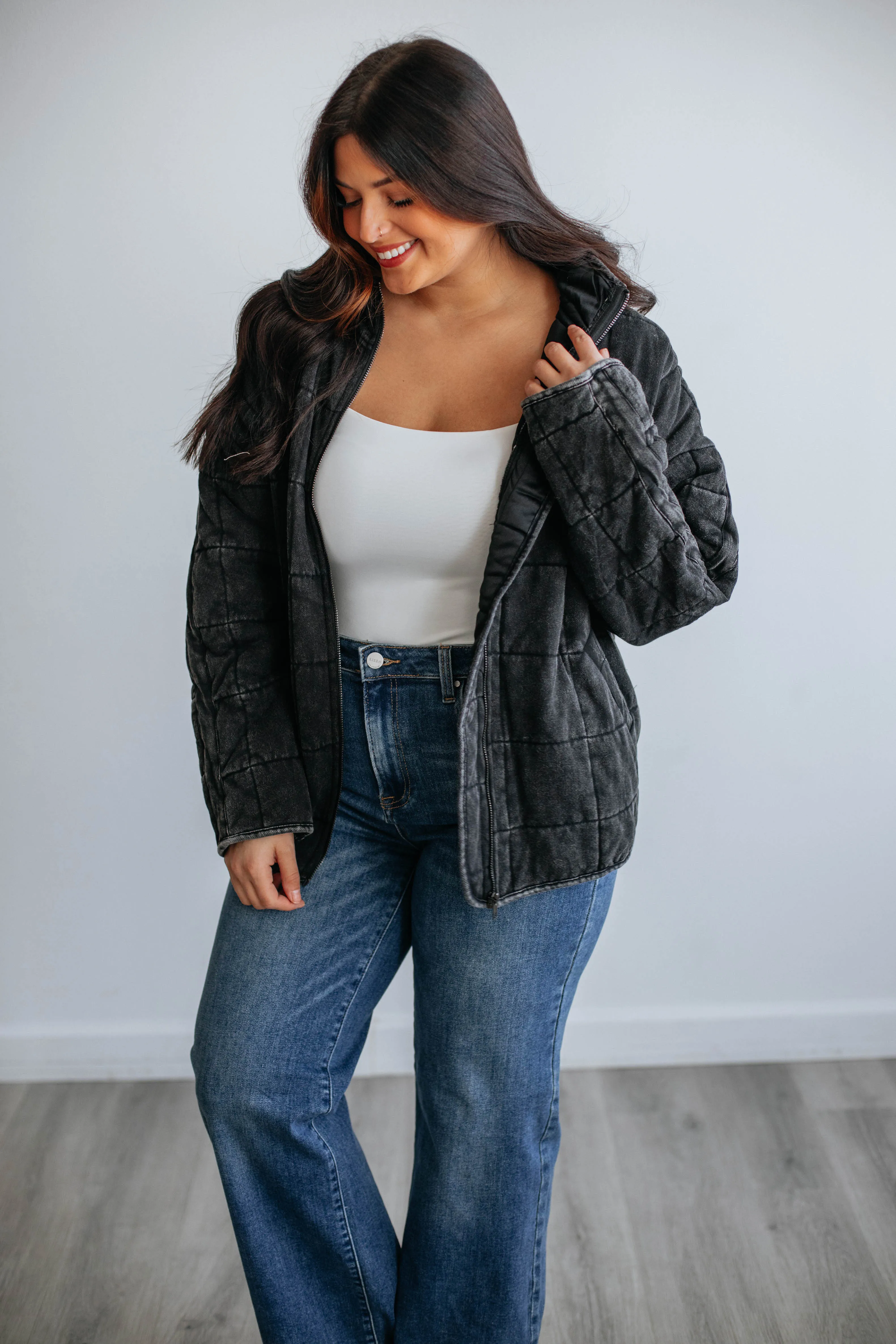 Winslie Quilted Jacket - Vintage Black