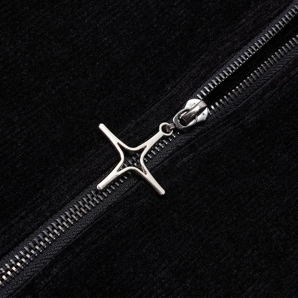 Wizard Hat zipper collect waist knit long coat OPY-643XCF