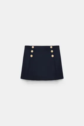 Wool Modern Softness Skirt deep navy